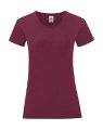 Dames T-shirt Iconic Fruit of the Loom 61-432-0 Burgundy